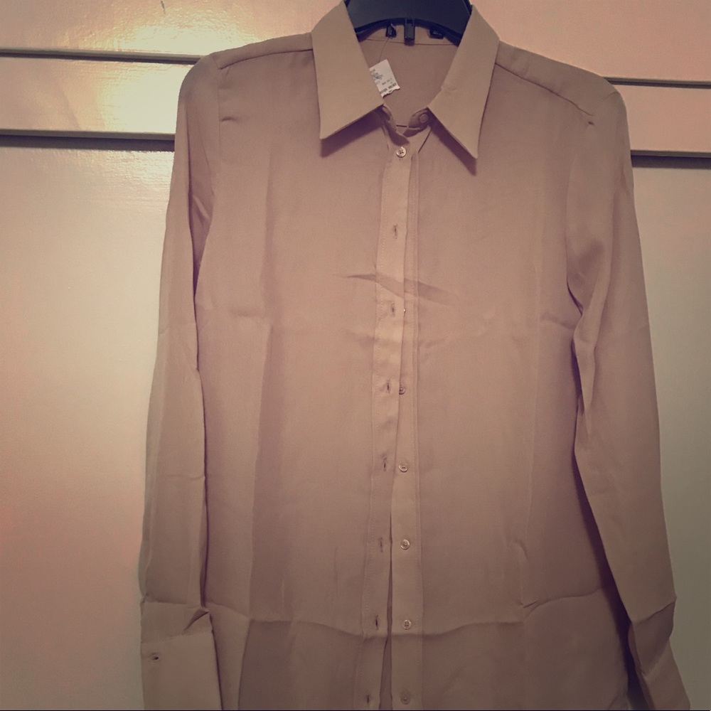 Tan button up